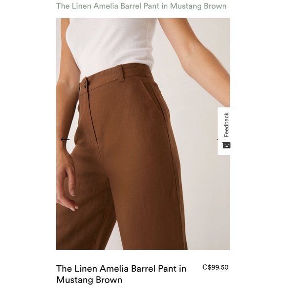 Frank and Oak Linen Barrel Pant - Picture 6 of 7